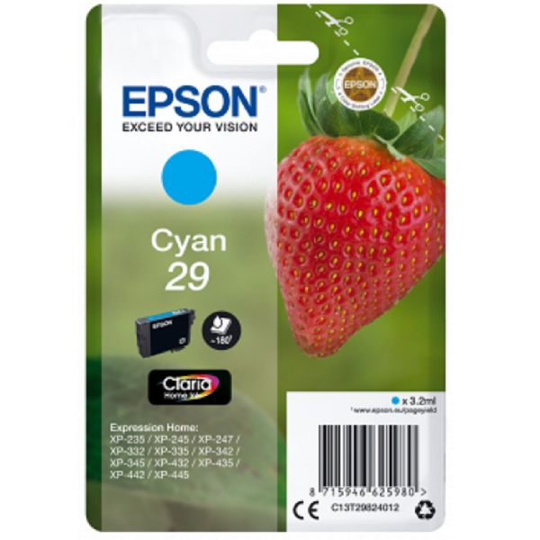 Tinteiro original Epson cyan 29 - C13T29824010
