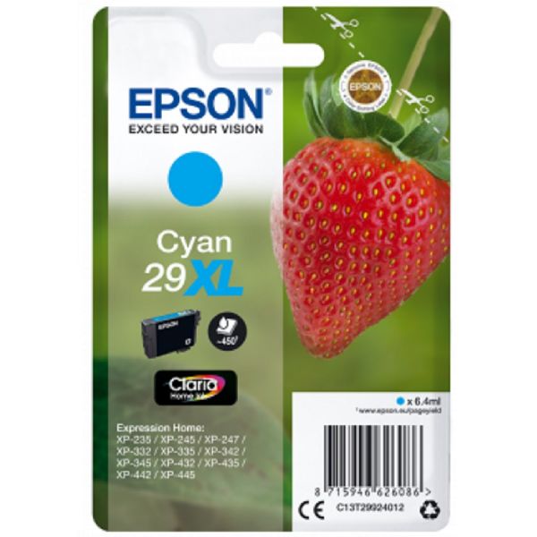 Tinteiro original Epson cyan 29XL - C13T29924010