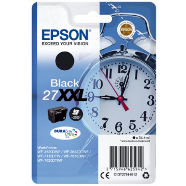 Tinteiro original Epson preto 27XXL - C13T27914010
