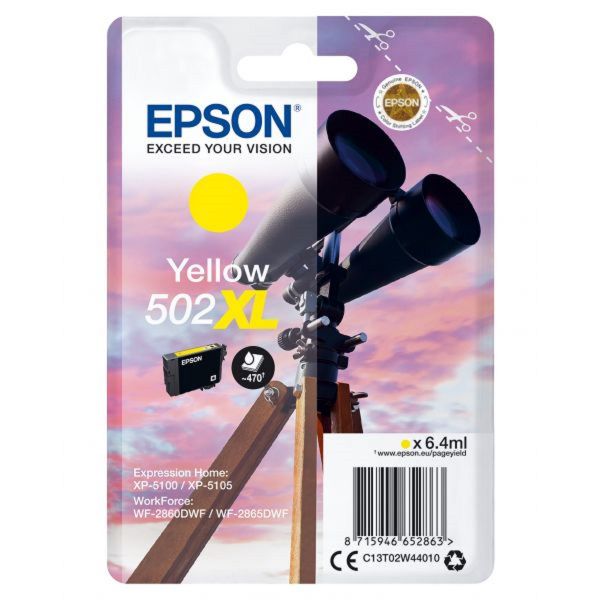 Tinteiro original Epson Yellow 502XL - C13T02W44020