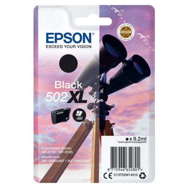 Tinteiro original Epson Black 502XL - C13T02W14020