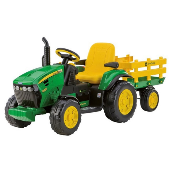 Peg Perego – Trator John Deere Ground Force c/ Atrelado 12V